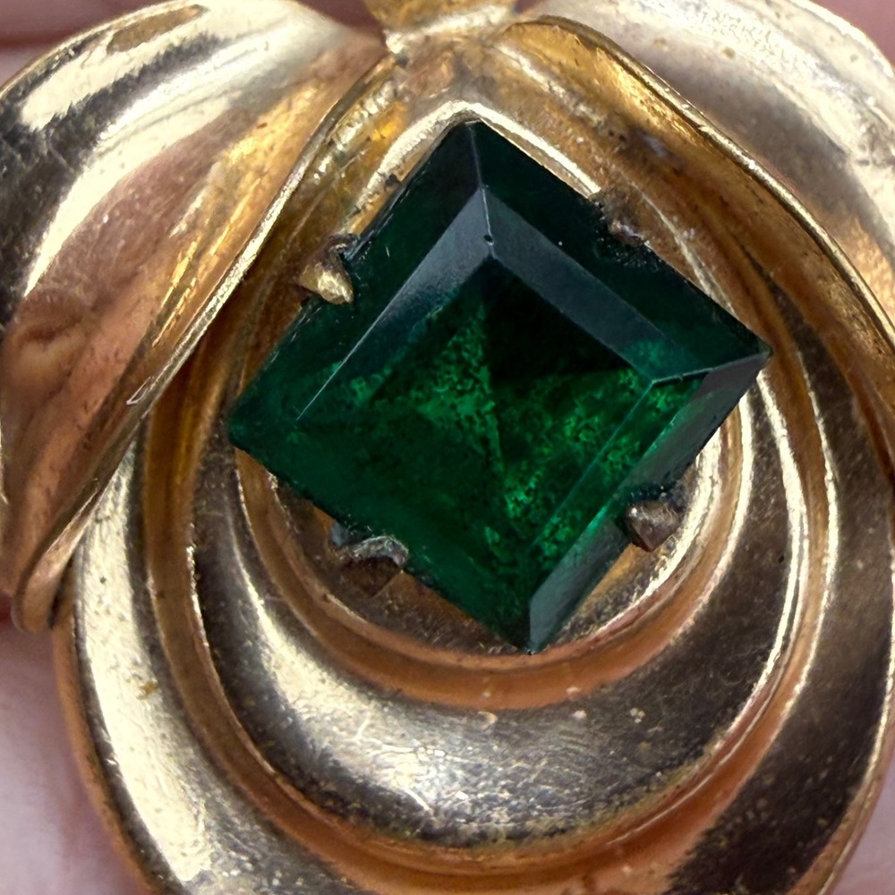 Vintage Insect Fur Clip Bug Gold Tone Rhinestone‎ - Picture 3 of 9